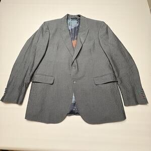 Robert Graham Textured Sport Coat - Dark Charcoal Tailored Fit 46